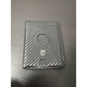 TRAVANDO Carbon Fiber Slim Wallet RFID Blocking Money Clip ID Card Holder Black
